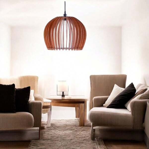 Iluminaria Para Decoração Casa Nova Lustre De Madeira