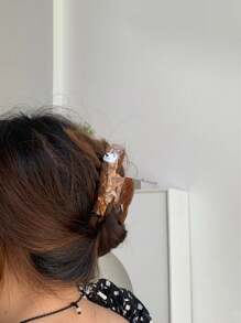 1 pieza Pinza de pelo de acrílico con diseño de animal y planta lindos, pinza de pelo con forma de Pegaso y unicornio de dibujos animados, pinza de acrílico con forma de hoja de arce de Acción de Gracias, accesorios de moda creativos para el cabello de mujeres y niñas, pinza de pelo de otoño, pinza elegante de invierno para outfits de vacaciones para mujer