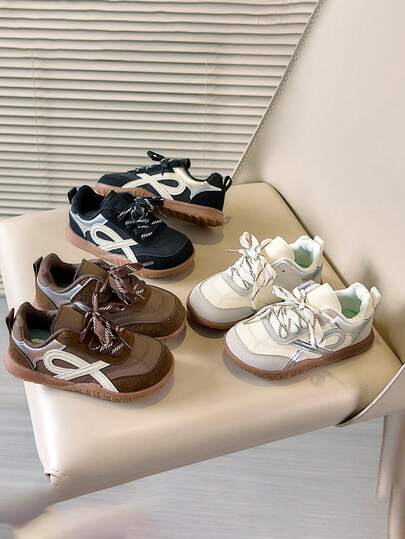 1 par de zapatillas deportivas de primavera de moda casual con suela blanda y antideslizante para uso diario para niñas