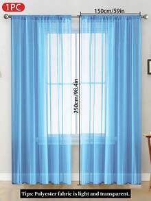 1 pezzo Tenda leggera e trasparente, tenda finestra in voile di poliestere a tinta unita, moderna e minimalista, per camera da letto, soggiorno, balcone