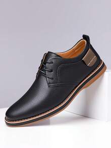 Giày Oxford cổ điển trang trọng dành cho nam, giày Oxford buộc dây nhẹ dùng cho công sở và thường ngày - màu đen - Xem 2