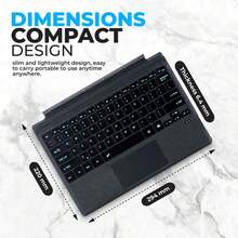 TUNKE Surface Pro 3/4/5/6/7 Keyboard Cover - Black - View 5