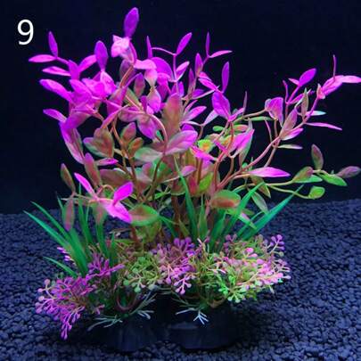 Artificial Aquarium Decor Plants Water Plastic Ornament Aquatic Plant Fish Tank Grass Decoration Accessories 14cm 12 Kinds