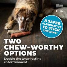 Outward Hound Dogwood Wood Durable Dog Chew Toys, Real Wood &Amp; Calming Hemp, 2-Pack, Medium