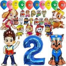 Paw Patrol Authorize Paw Patrol Theme Balloon 32inch Number Balloons Happy Birthday Banner Party Decorations, Birthday Balloon Combination Perfect For Birthday Adult Gift Party Wall Decorative Balloon Set