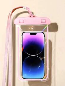 1 Waterproof Phone Bag, Suitable For Phone Models Under 8 Inches, Suitable For Beach Swimming - 粉色 - 查看 6
