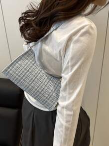 Bolso de hombro con cremallera para mujer, de estilo minimalista, casual y elegante