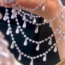 1M ABS Faux Pearl Water Drop Pearl Tassel Chain, Suitable For DIY Jewelry Making, Necklace, Bracelet, Fashion Accessories - JTT1822 - View 6