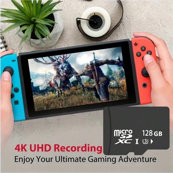 High Speed Micro SD Card - 128GB//64GB/32GB/16GB, High-Speed Memory Card, TF To SD Memory Card Adapter, Wear-Resistant, No Battery Required, Micro SD Card Adapter, A1 Compatible Camera, Smartphone, Gaming Devices, Surveillance Camera, Dash Cam