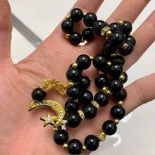 Neues grenzüberschreitendes 33-Sterne- und Mond-Tasbih-Armband mit muslimischen Gebetsperlen
