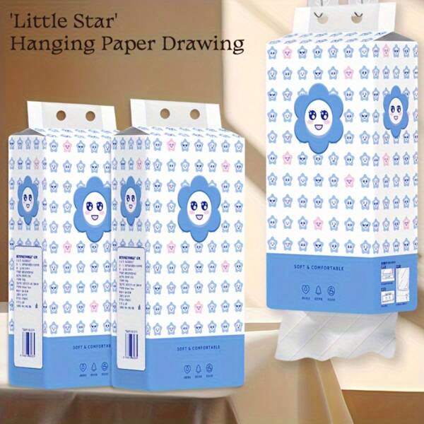 Little Star Tissue Paper, Wood Pulp Hanging Tissue Paper, 4 Layers Of 1000 Sheets Of Tissue Paper, Household Paper Towels, Thickened Toilet Paper, Large Bag Bottom Tissue Paper