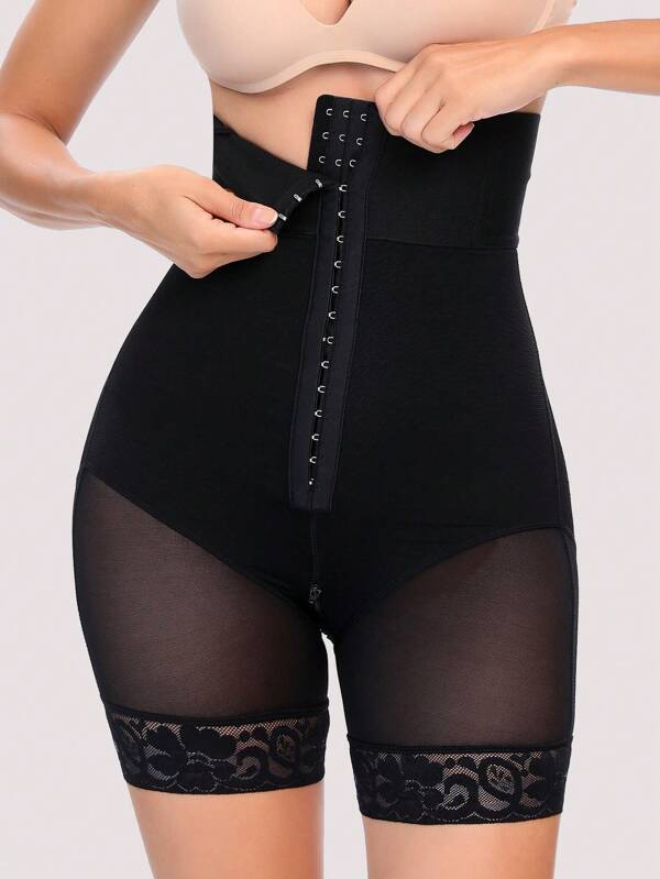 Pantalones moldeadores abdominales de talle alto que levantan las caderas, con botones frontales en la cintura, corsé que moldea el Body para mujer, mallas tipo pantalón corto