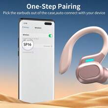 LIFEBEE 无线耳机，适合跑步和健身，入耳式无线耳机，带降噪麦克风，运动耳机，耳挂式设计，立体声入耳式耳机，带 LED 显示屏和充电盒