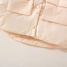 Abrigo Acolchado para Niña Bebé, Chaqueta de Invierno Gruesa con Forro Polar, Ropa Cálida para Otoño e Invierno - Beis - Ver 7