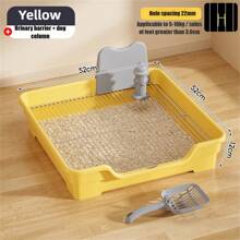 Hunde-Toilette abnehmbar, auslaufsicher, mit simuliertem Harnkatheter, rutschfestes Gitter für Urintrainingspads von klein- und mittelgroßen Hunden, wasserfestes PP-Material, schnelle Reinigung