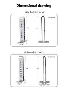 Traba Bloqueadora Antirrobo Para Pedal De Auto + Candado Diseñado Para El Bloqueo Del Embraguepedal De Gas Del Coche Añade Un Dispositivo Antirrobo A Su VehículoMaterial De Alta Calidad Hecho De Acero Inoxidable De Una Sola Pieza De Formación Fuerte Y Duradero Buen Rendimiento Antirrobo - Blanco - Ver 6