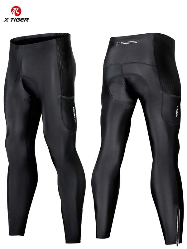 X-TIGER (Herbst/Winter) Herren 5D Gel gepolsterte Fahrrad-Lauftights, Outdoor Reiten Berg- und Straßenfahrrad Leggings