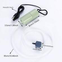 1pc USB Air Pump For Aquarium, Quiet Air Compressor For Fish Tank, Portable Mini Aquarium Oxygenator, Oxygen Generator, Aquarium Accessories, 5V. The Motor May Produce Slight Noise During Operation.