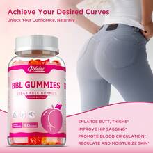 PSLALAE BBL Gummies - Increase Natural Curves, Promote Buttock Growth, Reduce Fat Mass And Sagging - 60pcs