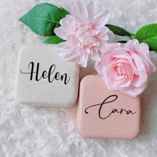 1pc Personalized Jewelry Box, Girls Travel Jewelry Case, Customize Name Birthday Gift, Mother's Day Gift, Gift For Her, Holiday Gift, Happy Mother's Day