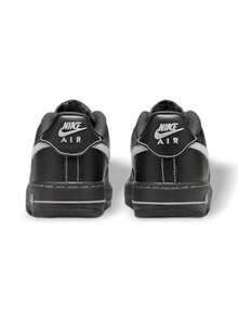 Nike Giày thể thao Air Force 1 cho bé trai, chất liệu da cao cấp, bền, thoải mái, có đệm khí và thiết kế thoáng khí, phù hợp sử dụng hàng ngày và chơi thể thao HJ4563-001 - Đen/Hoa cẩm tú cầu - Xem 6