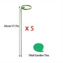 5pcs/10pcs Metal Garden Plant Stakes, Single Stemmed Flower Support Hoops, Garden Plant Stakes Plant Support Structure For Amaryllis, Orchid Lily Rose Peony