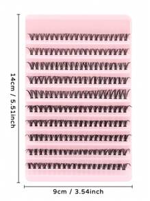 200 Peças Conjunto de Extensão de Cílios Falsos de Grande Capacidade Tipo C com Adesivo de Extensão de Cílios, Pinça para Cílios, Escova para Cílios, Conjunto de Cílios Falsos Simulando Cílios Naturais, Macios, Finos e Leves para Criar Cachos Naturais de Cílios Falsos