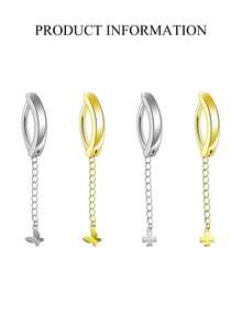 1 件 925 纯银蝴蝶四叶草肚脐环吊坠肚脐环女士 - 肚臍釘 - 查看 4