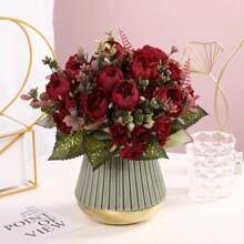 Artificial Peonies Silk Peony Flowers Artificial Flowers Plants For Home Hotel Wedding Christmas Tables Home Flowers Vase Decor