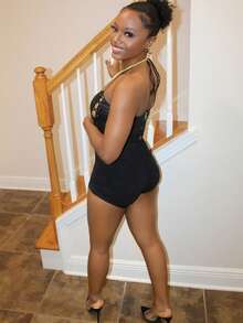 Áo yếm hở vai ngắn buộc dây phía trước kiểu mới 2024 Dây đeo màu đen PU gợi cảm hở vai - màu đen - Xem 6