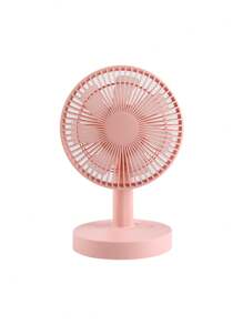 AOYI 1pc Rechargeable Desktop Smart Oscillating Fan With Auto Swing, Height Adjustable, 3-Speed, Brushless Motor, Comes With USB Charging Cable, Simple Desk Fan Design