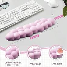 Leolee Keyboard Cloud Wrist Rest Pink Cloud Wrist Rest With Leather Surface Memory Foam NonSlip Base Cloud Palm Rest For Relieve Wrist Arm Pain For PC Gaming Office Computer Laptop Daily Pick - Pink2 - 查看 3