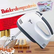 Mini batidor automático eléctrico batidor de huevos casero mezclador de escritorio horneado batidor de huevos automático de mano Cena doméstica multifuncional Batir crema Clara de huevo Pequeña licuadora para hornear Batidora de crema - Blanco - Ver 2