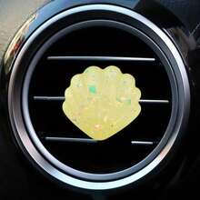 大号闪粉贝壳装饰汽车出风口夹，可爱亲切贝壳装饰出风口香薰夹