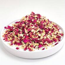 300g Pack Of High-Quality Rose Petals, Lavender Mixed With Natural Eternal Flowers, Dried Plant Flowers For Decoration, Perfect For Soap Making, DIY Handicrafts, Aromatherapy Candles, Dried Flowers Matching, Indoor And Outdoor Holiday Party Supplies Decoration, Hand Scattered Flowers, Colorful Paper Scraps