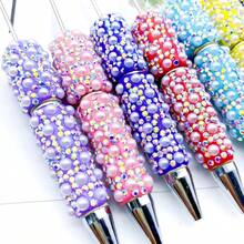 5pcs/Set Pen Decorated With Diamond And Pearl Beads, Random Color Mix, DIY Jewelry, Creative Stationery - Multicolor - View 7