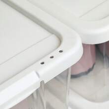 SONGMICS Set Of 8 Shoe Boxes Storage Boxes For Shoes Shoe Storage Box Transparent With Plastic Lid For Shoes Up To Size 41, Transparent - White - View 4