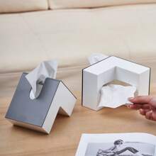 Double-Sided Funny Face Tissue Box Holder | Creative Cube Napkin Dispenser For Home & Office | Bathroom, Living Room, Coffee Table Organizer (1pc)