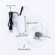 1pc USB Air Pump For Aquarium, Quiet Air Compressor For Fish Tank, Portable Mini Aquarium Oxygenator, Oxygen Generator, Aquarium Accessories, 5V. The Motor May Produce Slight Noise During Operation.
