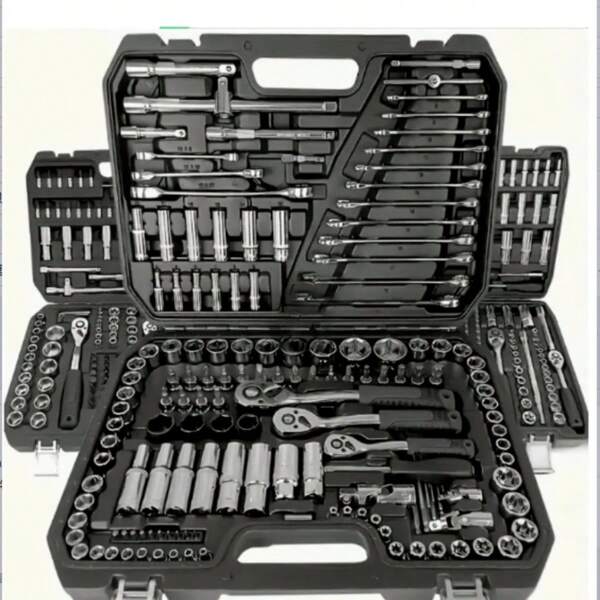 46pcs Industrial-Grade Portable Socket Wrench Set, Multi-Function Ratchet Torque Wrench And Screwdrivers With Tool Box, Suitable For Automotive, Bicycle, Motorcycle Repair, Industrial Maintenance, Machinery Repair And More
