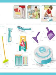 Ensemble de jouets aspirateur pour enfants, jeu de simulation de nettoyage pour la coordination main-œil, jeu de rôle de balayage et de travaux ménagers, jouets interactifs pour garçons et filles, cadeau créatif pour l'anniversaire, la rentrée scolaire
