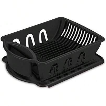 Estante De Secado De Platos Para Fregadero, Estante De Secado De PláStico Duro Resistente, Escurridor De Platos Para Encimera De Cocina Con Juego De Escurridor, Con Soporte De Cubiertos -