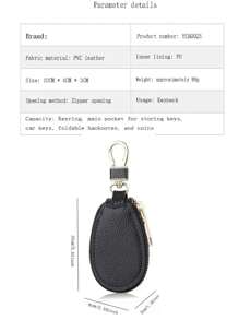 Estuche para llaves para hombres y mujeres, estuche para llaves de automóviles en general, de gran capacidad y multifuncional, bolsa de almacenamiento para llavero, simple y compacta para uso doméstico, mini cartera, monedero, cartera, llavero