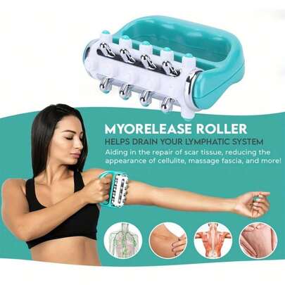 脂肪按摩器、筋膜放松和肌肉按摩滚轮、迷你触发点深层组织肌筋膜放松工具、男女通用身体按摩器