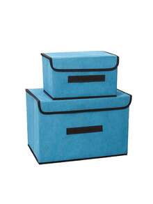 1pc Foldable Storage Box, Large Capacity Cloth Storage Bin - Ideal For Space-Saving, Clothes Organization, Decorations For Festivals, Rooms, Home, Bedroom