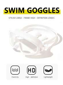 Swim Goggles For Kids 3-15 With Earplugs Large Frame Anti-Fog/UV Swimming Goggles For Boys Girls
