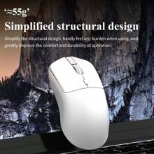 CHANGXIE A 2.4G Wireless Mouse, 6-Key Office Gaming Mouse, Ergonomic Grip, LOGO That Can Glow, White And Black