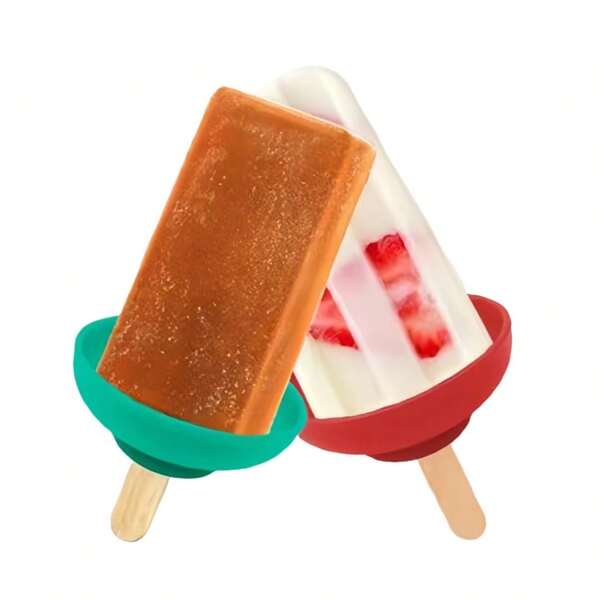 1 pieza Bandeja portátil para helado sin goteo, soporte de silicona para postre, bandeja antisucia para crema de hielo