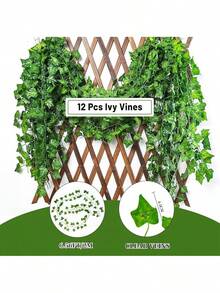 12 Pack Fake Vines For Room Décor, HXWEIYE Artificial Ivy Greenery Garland Fake Leaves Hanging Plants Vine For Bedroom Aesthetic Wedding Party Garden Greenery Decor Outdoor Indoor Wall Décor