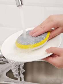 2/4/8 pièces d'éponges de nettoyage, tampons à récurer à double face, chiffon de nettoyage pour évier ou cuisinière, tampon à récurer circulaire, tampons à récurer en acier inoxydable réutilisables à double face, brosses à récurer lavables antibactériennes, accessoires de cuisine, petits outils de nettoyage, convenant pour la cuisine, le restaurant, la salle de bain, gadgets de cuisine, indispensables pour la maison, accessoires de cuisine